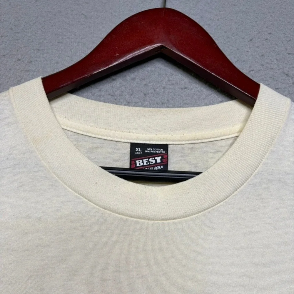 Fruit of the Loom T-Shirt Mens XL Cream The Versatile Morgan Horse Vintage 90s